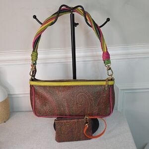 Etro matte-coated paisley jacquard fabric Bag & Wristlet